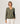 Camisola de lã Merino com decote em V - Verde Oliva