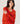Camisola oversized em caxemira com decote em V - Laranja