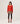Camisola oversized em caxemira com decote em V - Laranja