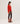 Camisola oversized em caxemira com decote em V - Laranja
