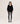 Camisola oversized em caxemira com decote em V - Preto
