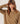 Camisola de caxemira com gola redonda - Camel Brown