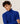 Camisola de gola alta em lã Merino - Azul Azure
