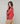 Camisola tricolor de lã merina com gola redonda - Orange Corail