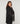Fringed cape - Noir