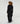 Manteau en laine col fausse fourrure - Noir