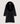 Manteau en laine col fausse fourrure - Noir