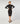 Two-material dress in wool
