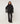 Fringed cape - Noir